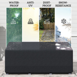 Outsunny Black Rectangular Patio Furniture Cover 190 x 72 x 76cm - Size: 76 x 72 x 190.5cm - Wilko - thumbnail 7