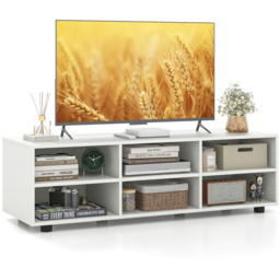 Costway 6 Shelf White TV Unit - Size: 126 x 50 x 12cm - Wilko - thumbnail 4