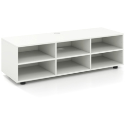 Costway 6 Shelf White TV Unit - Size: 126 x 50 x 12cm - Wilko - thumbnail 3