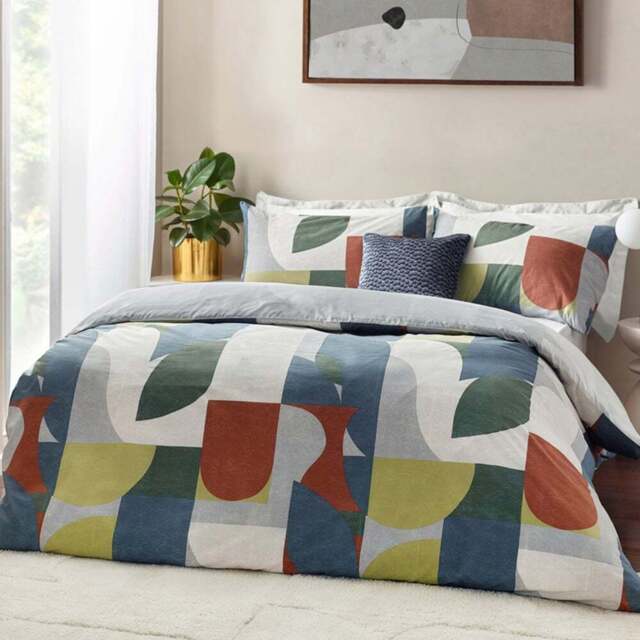 Hoem Siresa Double Multi Geometric Duvet Cover Set - Wilko - image 1