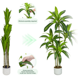 Agave Tree Indoor Artificial Plant 100cm - Size: 100 x 30 x 30cm - Green - MCC - Wilko - thumbnail 4