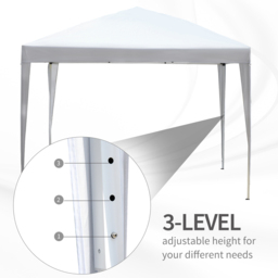 Outsunny 3 x 3m White Marquee Pop Up Gazebo - Wilko - thumbnail 5