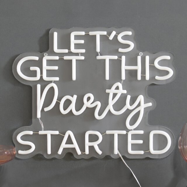 Party Started Neon Sign - Red - Wilko - image 1