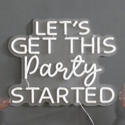 Party Started Neon Sign - Red - Wilko - thumbnail 1