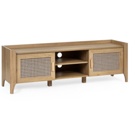 Julian Bowen Sydney 2 Door Rattan Effect Media Unit - Wood - Wilko - thumbnail 3
