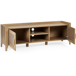 Julian Bowen Sydney 2 Door Rattan Effect Media Unit - Wood - Wilko - thumbnail 5