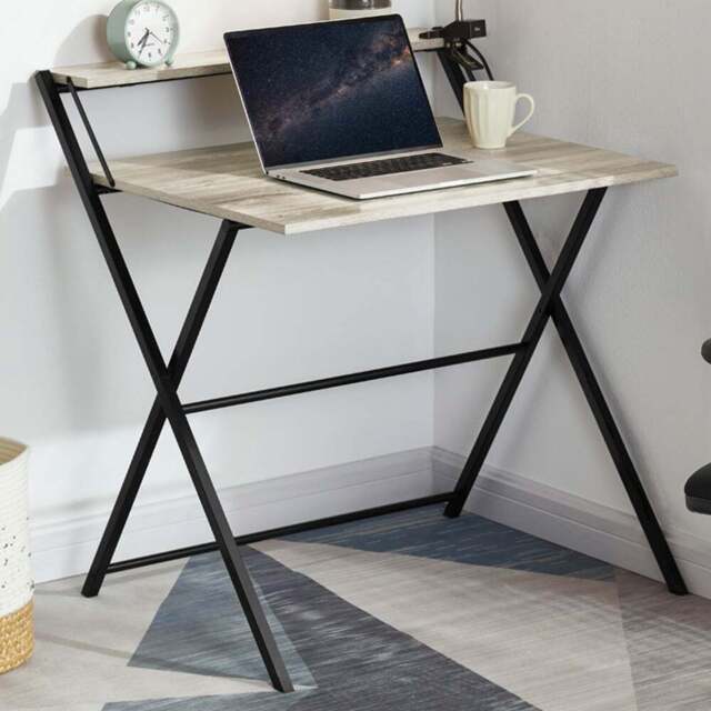 VIDA DESIGNS Brooklyn Grey Foldable Computer Desk - Wilko - image 1