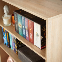 Home Source Clara 3 Shelf Oak Short Bookcase - Brown - Wilko - thumbnail 4