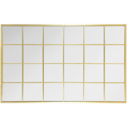 MirrorOutlet The Genestra Gold Modern Window Garden Wall Mirror 174 x 110cm - Size: 174 x 110 x 3cm - Wilko - thumbnail 4