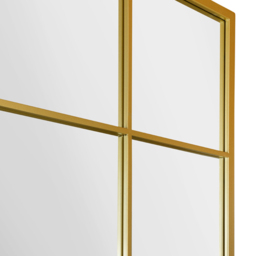 MirrorOutlet The Genestra Gold Modern Window Garden Wall Mirror 174 x 110cm - Size: 174 x 110 x 3cm - Wilko - thumbnail 6