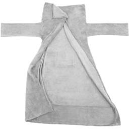 tectake Grey Wearable Snuggle Throw with Arms 200 x 170cm - Size: 1 x 170 x 200cm - Wilko - thumbnail 4