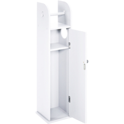 H&O Direct White Wooden Toilet Roll Holder Cabinet - Size: 78 x 20 x 18cm - Wilko - thumbnail 5