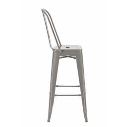 FWStyle Silver Gloss Metal Bar Chair 4 Pack - Size: Set of 4 - Wilko - thumbnail 4