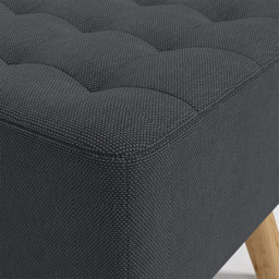 Living and Home Grey Linen Footstool - Wilko - thumbnail 7