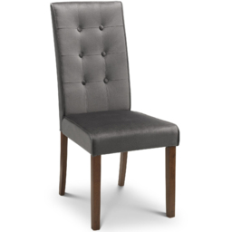 Julian Bowen Madrid Set of 2 Grey and Walnut Dining Chair - Wilko - thumbnail 4
