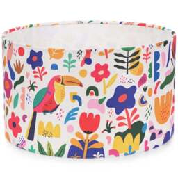 ValueLights Congo Small Drum Shade - Size: 15 x 25 x 25cm - Multi - Wilko