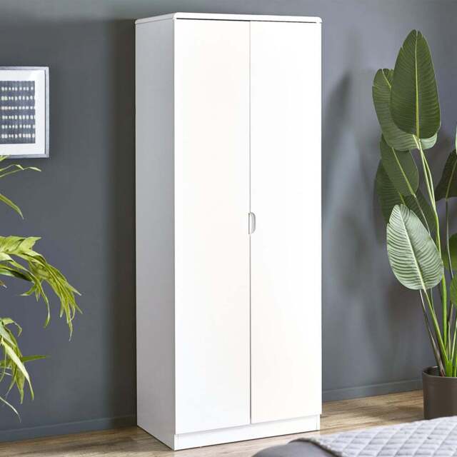 Julian Bowen Manhattan 2 Door White Wardrobe - Wilko - image 1