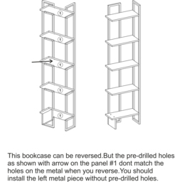 Decorotika Alice 5 Shelf Gold and White Marble Effect Corner Bookshelf - Size: 180 x 45.2 x 21.6cm - Multi - Wilko - thumbnail 7