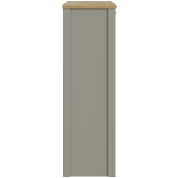GFW Lancaster 2 Door Grey and Oak Tall Shoe Cabinet - Size: 120 x 84 x 38cm - Wilko - thumbnail 6