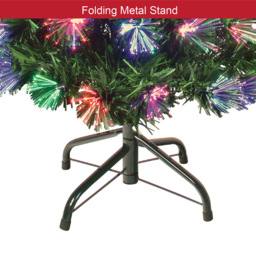 The Christmas Workshop Green Fibre Optic Christmas Tree 5ft - Wilko - thumbnail 6