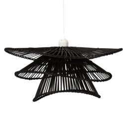 Azara Rattan Effect Shade - Black - Wilko - thumbnail 1