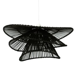 Azara Rattan Effect Shade - Black - Wilko - thumbnail 3