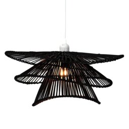 Azara Rattan Effect Shade - Black - Wilko - thumbnail 4
