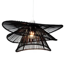 Azara Rattan Effect Shade - Black - Wilko - thumbnail 5