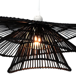 Azara Rattan Effect Shade - Black - Wilko - thumbnail 7