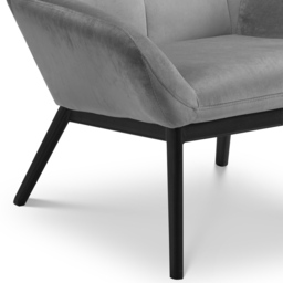 Julian Bowen Lucerne Grey Velvet Chair - Size: Single - Wilko - thumbnail 7