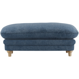 Plumpton Denim Blue Weave Footstool - LPD Home - Wilko - thumbnail 4
