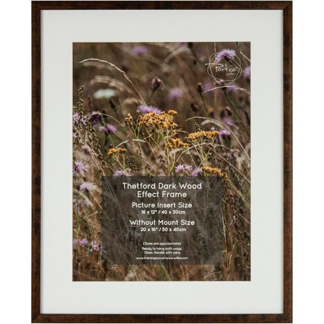 Thetford Dark Wood Effect Frame Brown 20 x 16in - Wilko - image 1