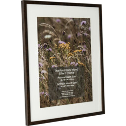 Thetford Dark Wood Effect Frame Brown 20 x 16in - Wilko - thumbnail 3