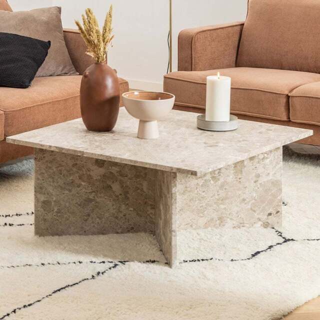 Florence Vega Brown Marble Coffee Table - Furniture To Go - Wilko - image 1
