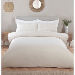My Home Malvern Super King Natural Waffle Duvet Set - Wilko