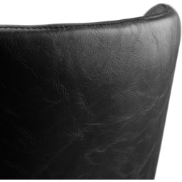 Julian Bowen Luxe Set of 2 Black Faux Leather Dining Chair - Wilko - thumbnail 7
