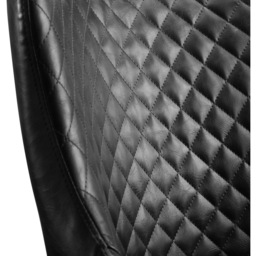 Julian Bowen Luxe Set of 2 Black Faux Leather Dining Chair - Wilko - thumbnail 6
