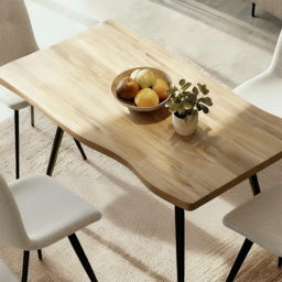 Home Source Avara and Ashford 4 Seater Rectangular Dining Set Oak Woodgrain Effect and Off White - Oak Effect, Black and Off White - Wilko - thumbnail 5