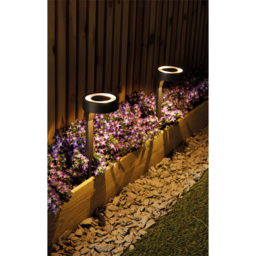 Luxform Orange LED Solar Up and Down Light 2 Pack - Size: 11 x 11 x 40cm - Black - Wilko - thumbnail 5