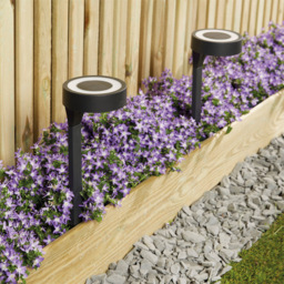 Luxform Orange LED Solar Up and Down Light 2 Pack - Size: 11 x 11 x 40cm - Black - Wilko - thumbnail 3