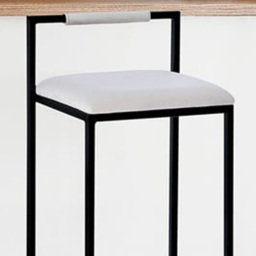 Belle Beige and Black Bar Stool - Size: Single - Beige & Black - Wilko - thumbnail 6