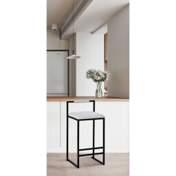 Belle Beige and Black Bar Stool - Size: Single - Beige & Black - Wilko - thumbnail 5