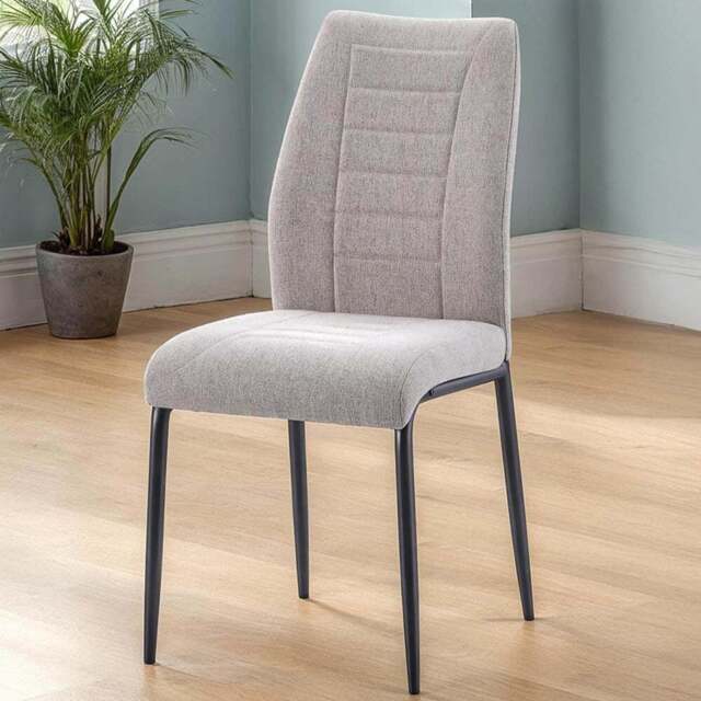 Seconique Chilton Set of 4 Grey Fabric Dining Chair - Wilko - image 1