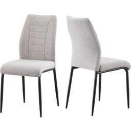 Seconique Chilton Set of 4 Grey Fabric Dining Chair - Wilko - thumbnail 3