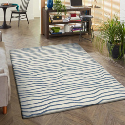 Esselle Home Aura Dune Natural and Blue Rug 160 x 230cm - Wilko - thumbnail 3