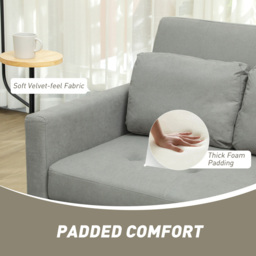 HOMCOM 2 Seater Light Grey Sofa Bed - Wilko - thumbnail 7