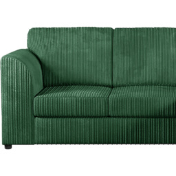 Luxor 4 Seater Green Jumbo Cord Full Back Right Hand L Shape Corner Sofa - Wilko - thumbnail 5