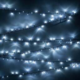 ValueLights Cool White 200 Indoor Outdoor String Fairy Lights - Size: 0.4 x 2.9 x 815cm - Black - Wilko