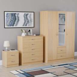 VIDA DESIGNS Riano Pine 3 Piece Bedroom Furniture Set - Wilko