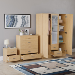 Vida Designs Riano Pine 3 Piece Bedroom Furniture Set - Wilko - thumbnail 6